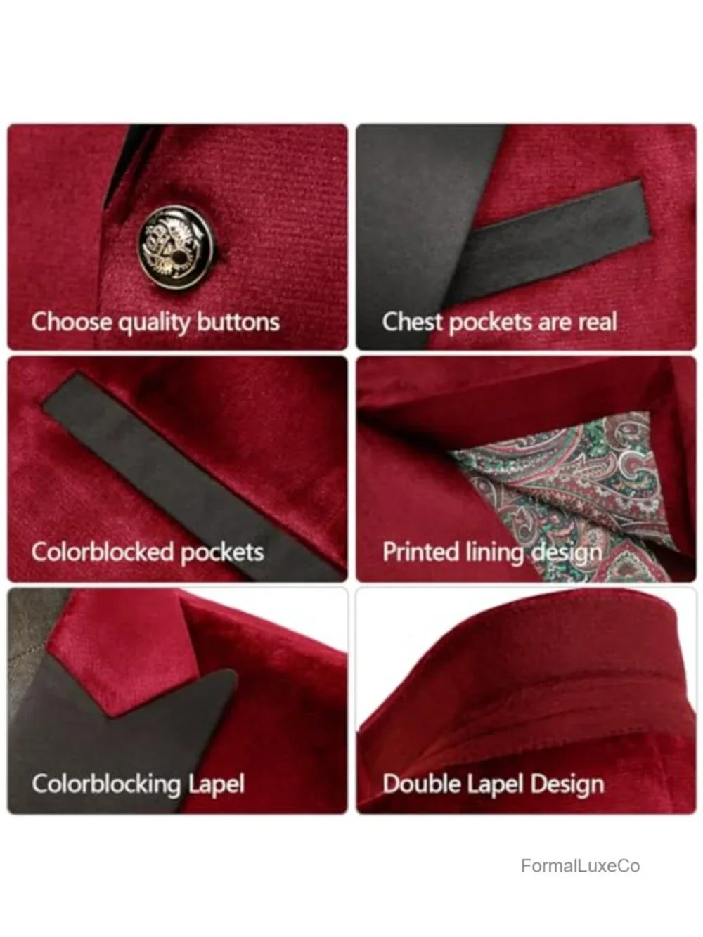 Slim Fit Tuxedo Blazer for Men, Velvet, Wedding, Prom, Elegant